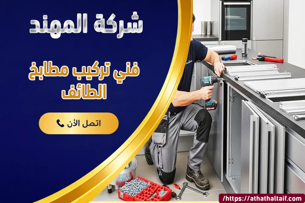 فني تركيب مطابخ في الطائف يقدم خدمة تركيب مطابخ الألمنيوم والخشب بدقة عالية مع ضبط المفصلات والتجميع الكامل وتشطيب احترافي سريع وآمن
